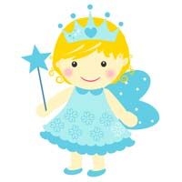 Blue fairy with crown - poster