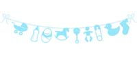 Blue baby elements bunting
