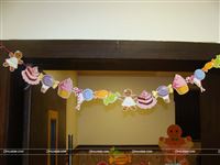 Different candy shaped banners for your house party decoration