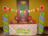 Candyland candy table set up 