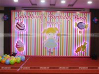 A cute candyland party backdrop for your little cupcake