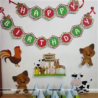 Farm animal and barnyard party decoration to make your baby