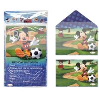 Mickey Club House Die Cut Invitation and envelope (pack of 10)