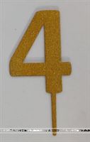 Four Cake Topper (Gold)