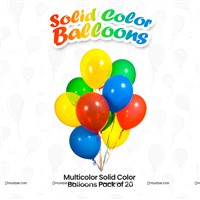 Solid color Balloons Multi color (Pack of 50)