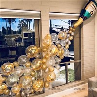 Champagne Party Kit confetti Balloons