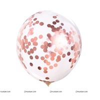 Rose Gold Confetti Balloons (Pack of 5)