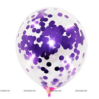 Purple confetti balloons (Pack of 5)