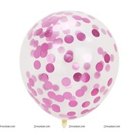 Pink Confetti balloons (Pack of 5)
