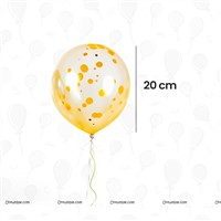 Gold Confetti Balloons (Pack of 5)