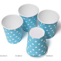 Blue & White polka paper cups (Pack of 20)