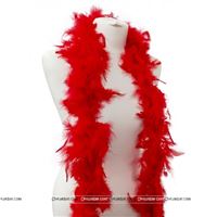 Feather Boa Garland Red
