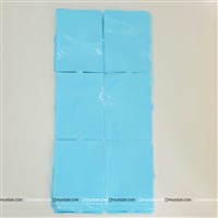Blue Square Foil Curtain (Pastel)