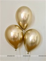 Gold Chrome Latex Balloon (Pack of 10)