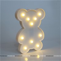 Teddy Shaped Marquee Lights (White)