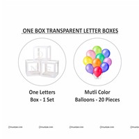 ONE Letter Balloon Box Decoration Kit With Balloons