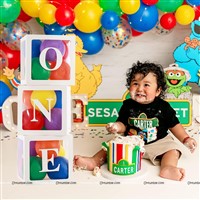 ONE Letter Balloon Box Decoration Kit With Balloons
