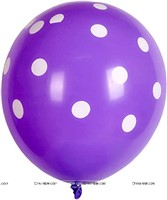 Purple Polka Dotted Balloons (Pack of 20)