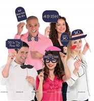 50th Birthday Photo Props Kit Pack of 18