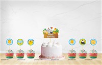 Jungle Cup cake & cake topper set ( Pack of 13)