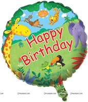 Jungle Happy Birthday Foil Balloon