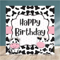 Farm Theme Backdrop With Cow Backdrop Black, Pack of 1