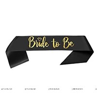 Bride to Be sash Black