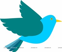 Blue bird cutout