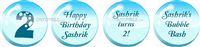 Bubbles Party theme Cup cake toppers