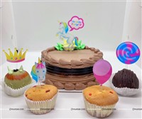 Candyland Theme Acrylic Cake Topper Set