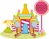 Girl Candyland Castle Welcome banner