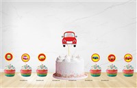 Car Theme Cup Cake topper (Set of 12)
