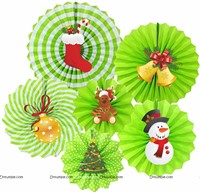 Christmas Paper fan decorations