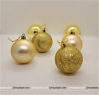 Glitter Ball Hangings (Gold)