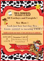 Cowboy Birthday theme Rectangular Invitations