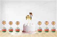 Cowboy Cake & cup cake topper