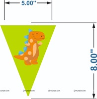 Dinosaur Theme Triangle Bunting (10 ft )