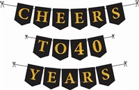 Cheers to 40 Years Banner 