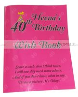 40th Birthday theme Wish book