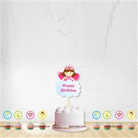 Fairy Princess Cup cake & cake topper set ( Pack of 13)