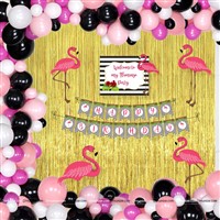 Black Flamingo Theme Golden Foil Kit