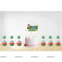 Football Cake & cup cake topper