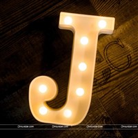 Alphabet J Marquee Light