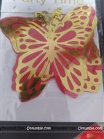 Gold and Red Butterfly Party Decor Stickers- 1 Set