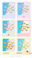 Paper butterfly Cake decoration Stickers -pack of 10