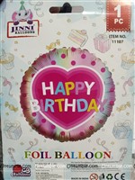 Roundshaped Happy Birthday Foil Balloon