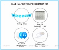 Blue Half Birthday Foil Kit (Pack of 54 pcs)