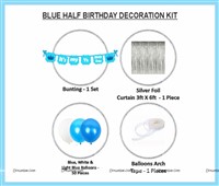 Blue Half Birthday Foil Kit (Pack of 53 pcs)