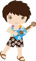 Boy with guitar poster
