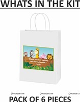 Jungle Birthday Supplies theme Stickered gift bags